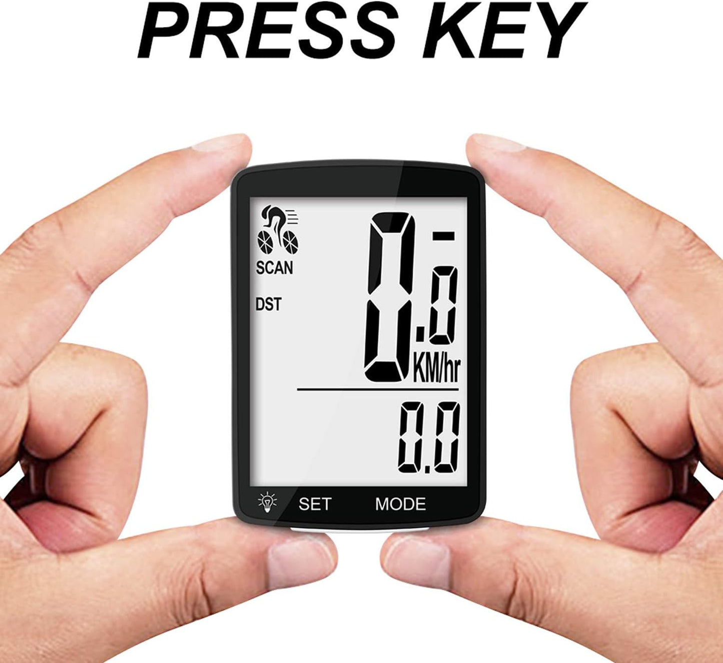 Wireless Bike Computer, 20 Multi-Functions, Real Waterproof Bicycle Speedometer, Cycling Odometer with 3'' Large LCD Display(Simple to Read), Easy to Use