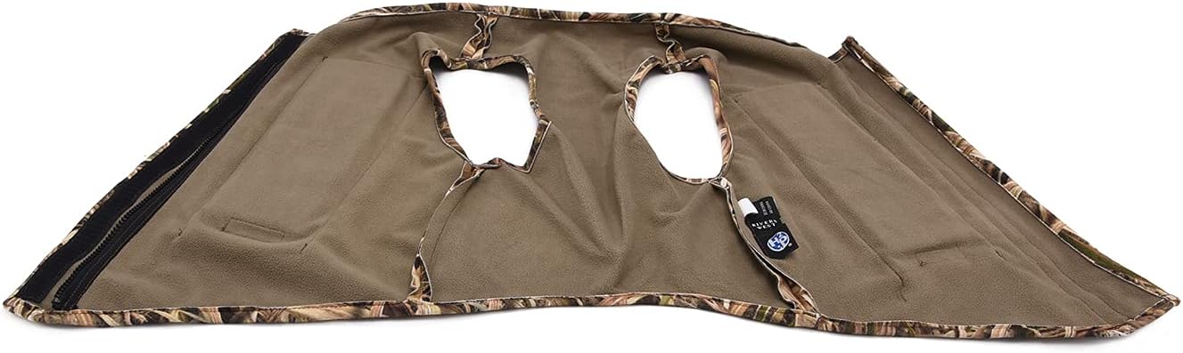 RIVERS WEST Waterproof Windproof Fleece Anti-Chafing Retriever Dog Hunting Vest, Mossy Oak Bottomland, Large