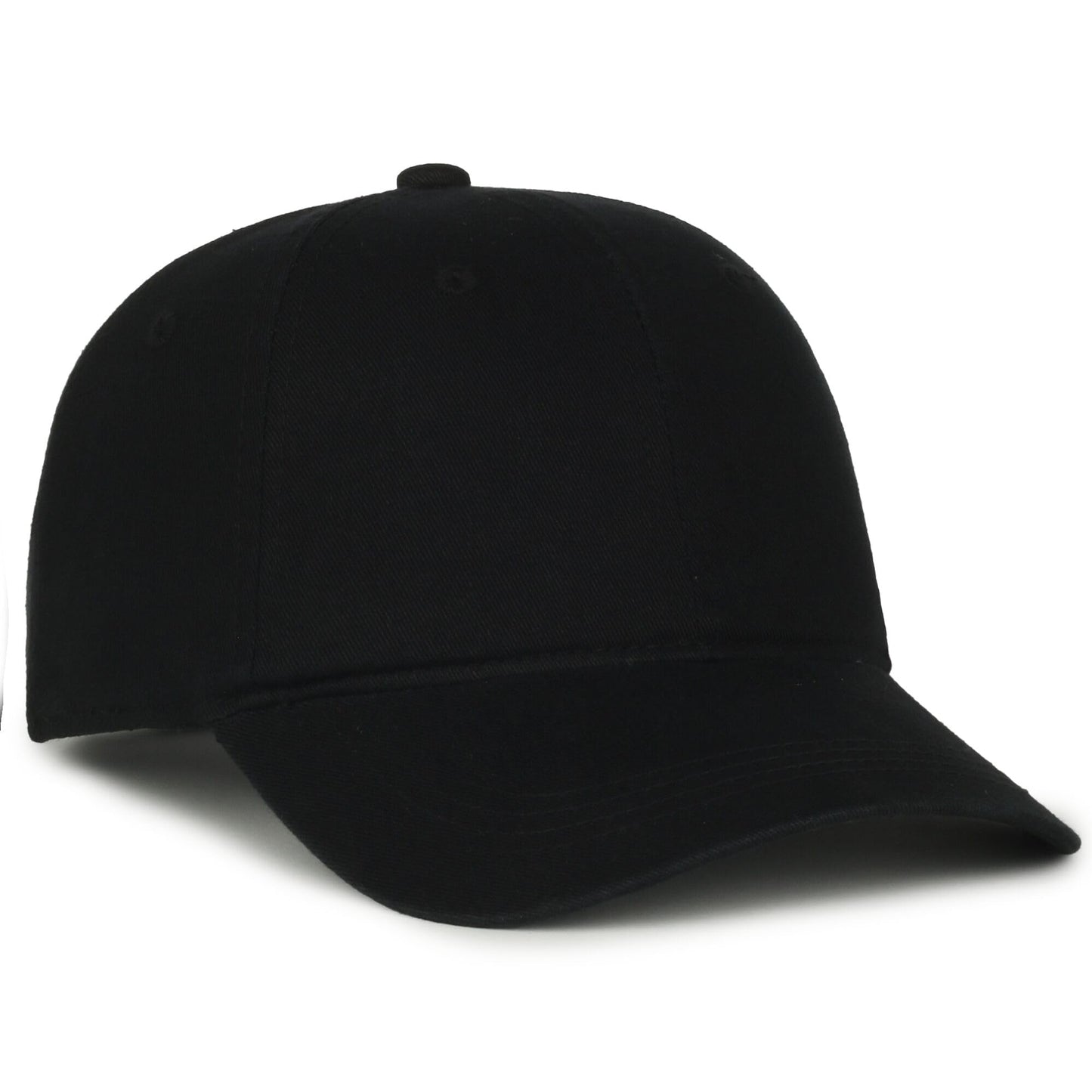 Outdoor Cap Blank Baseball Cap – Garment Washed Cotton Dad Hat, Low Profile Unstructured, Adjustable Tuck Strap, Black, One Size
