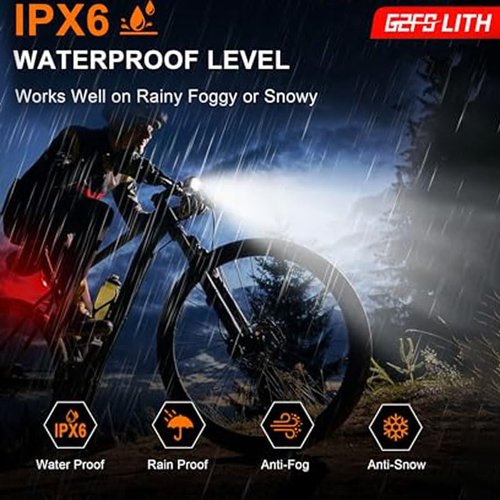 Bicycle Front and Rear Lights,IPX6 Waterproof Bike Light, Type-C Rechargeable, Flashing Light，Suitable for Night Riding, Cycling，Bike Headlight &Taillight for Men Women Kids Road Mountain(Pink)