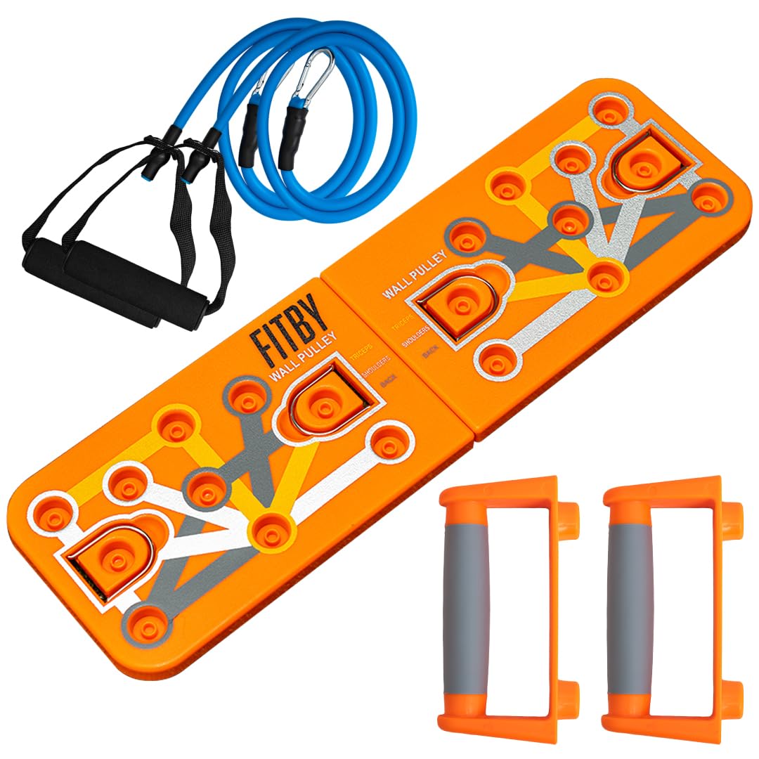 Foldable Push Up Board for Men and Women- Multifunctional Workout Equipment - Foldable Push Up Bar- Fitness Gym Equipment- Portable Board for Home Exercise and Workout - Push Up Board by Fitby