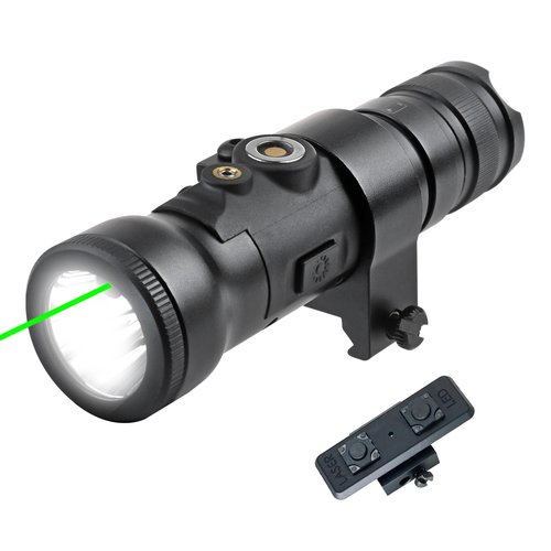 Lasercross 800 Lumens Green Laser Light Combo with Wireless Remote Switch,Rifle Tactical Flashlight Laser Sight fits Picatinny or GL Rail Compatible with Airsoft Guns & Shotguns