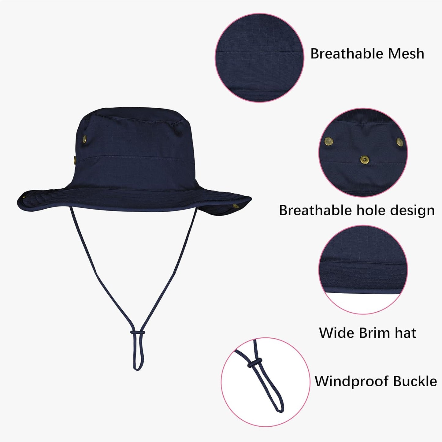 UPF 50+ Sun Hat | Foldable Boonie Hat for Men & Women | Fishing & Hiking