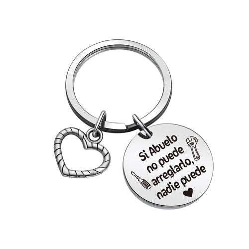 ZQEOU Abuelo Gifts Fathers Day Jewelry Grandpa Gifts Grandpa Birthday Keychain Grandfather Gift Grandad Grandaddy Gift Grandfather Appreciation Jewelry
