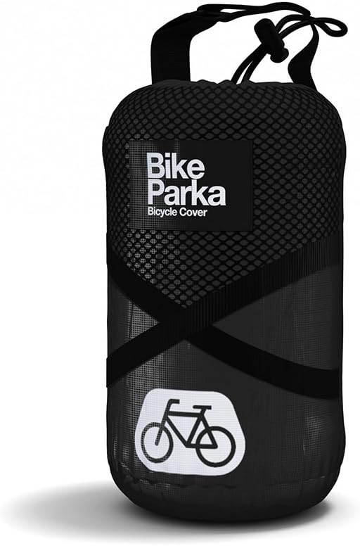 Urban Bike Cover - Waterproof & Durable with Lock-Through Panels, RipStop fabric, Adjustable for Any Bike, Attachable Stuff Sac - Ideal for Bikes in Daily Use (Ciel Blue)