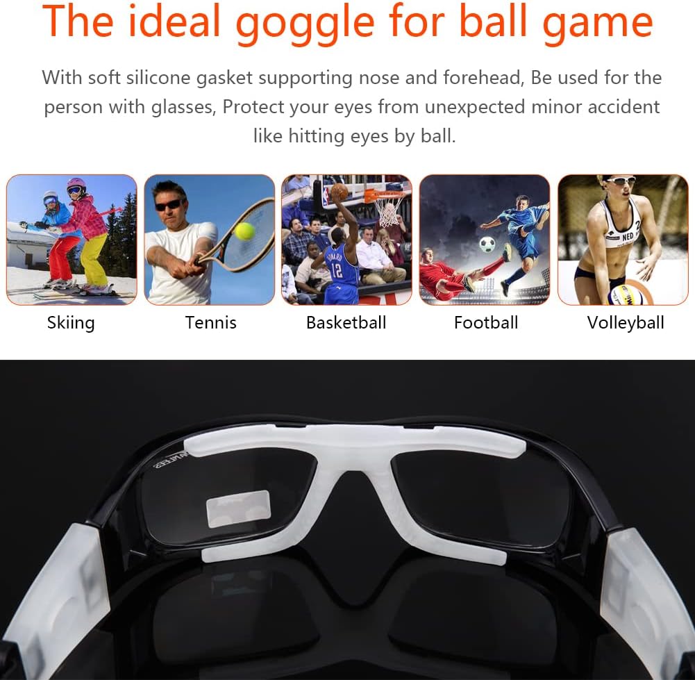 PELLOR Sports Goggles Eyewear Safety Protective Glasses for Soccer Basketball Motorcycle Outdoor Sports