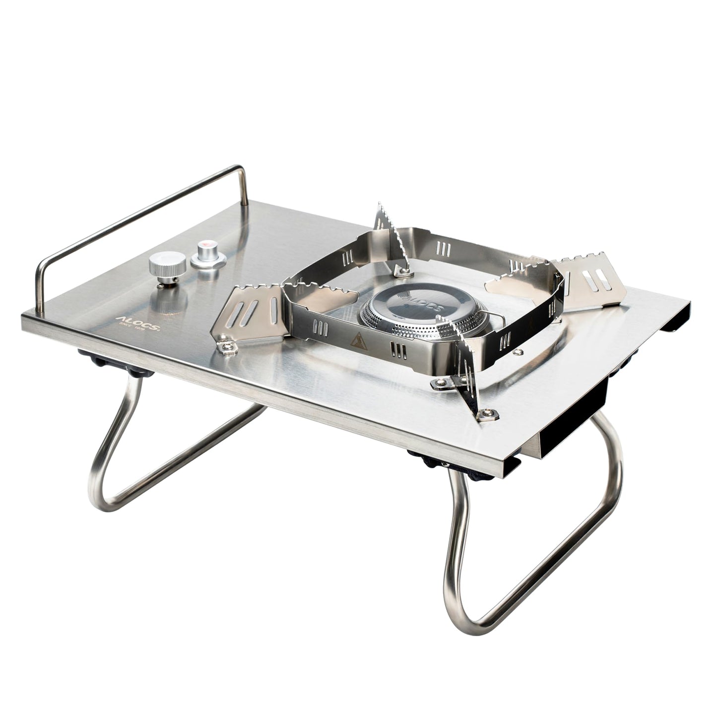 ALOCS Camping Stove, 5500KW Portable Stove with Adjustable Burners, Foldable Table IGT Stove, Gas Camp Stove Propane Burners for Outdoor Cooking,Hiking, Camping, Emergency