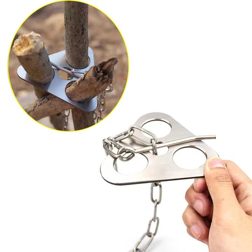 Camping Tripod for Ccooking,A Set Campfire Tripod,Made of Stainless Steel,Will Be Essential Camp Gear When You Cook or Grill Outdoors(Silver)