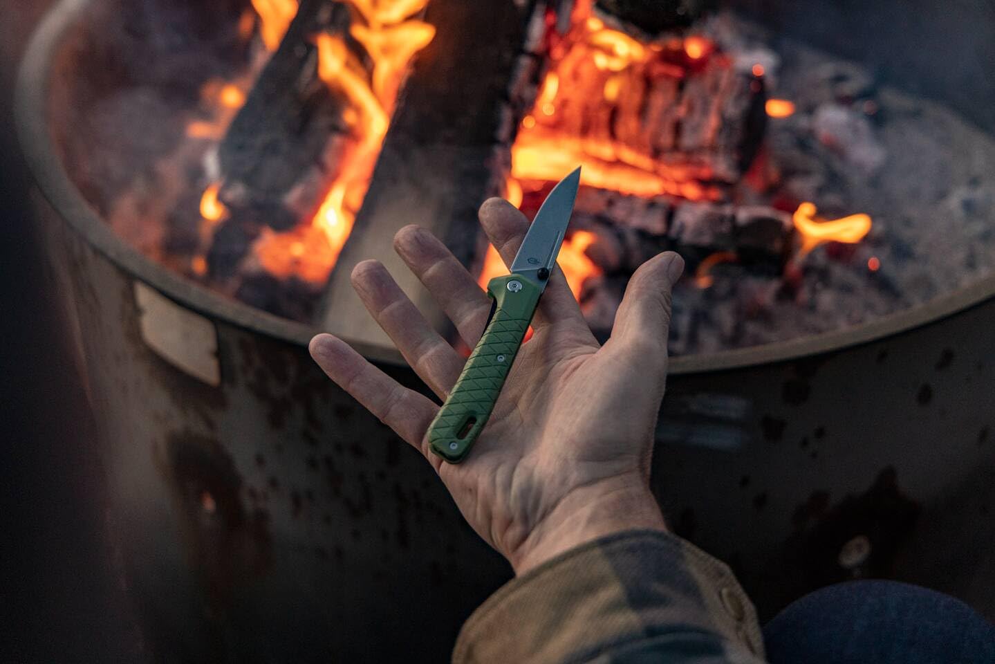 Gerber Gear Zilch Pocket Knife - 3.1" Plain Edge Blade Folding Knife - EDC Gear and Equipment - Lichen Green