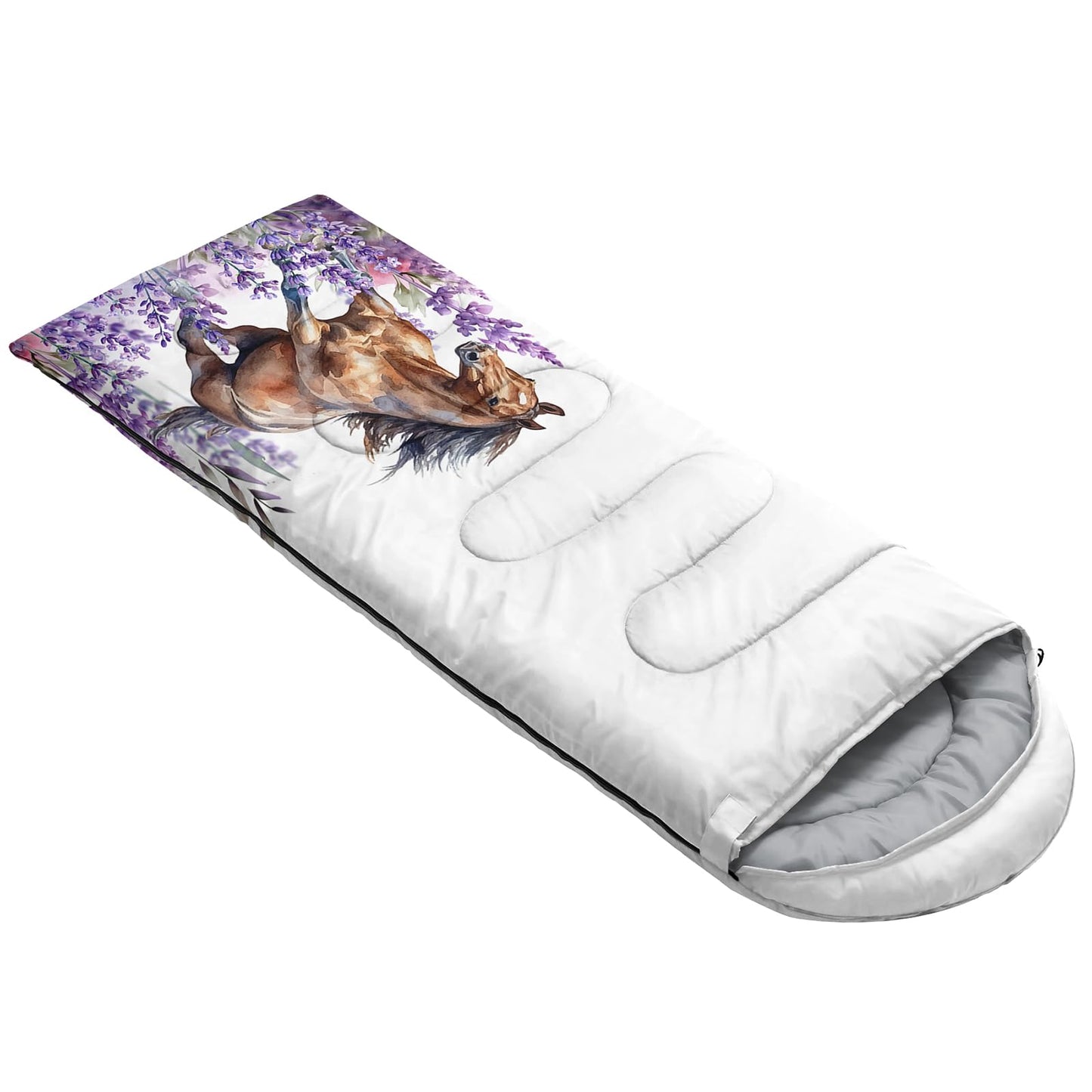 AILONEN Horse Camping Sleeping Bags for Girls Boys Adults Backpacking,Cold Weather & Warm,Lightweight Compact Camping Backpacking for Warm Camping Hiking Outdoor Travel Hunting