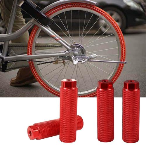 Leadigol 2 Pairs Bike Pegs, Fit 3/8 inch Axles,Aluminum Alloy Anti-Skid Lead Foot Bicycle Pegs,BMX Pegs,Mountain Bike Cycling Rear Stunt Pegs, Anti-Skid Foot Pedals BMX Pegs