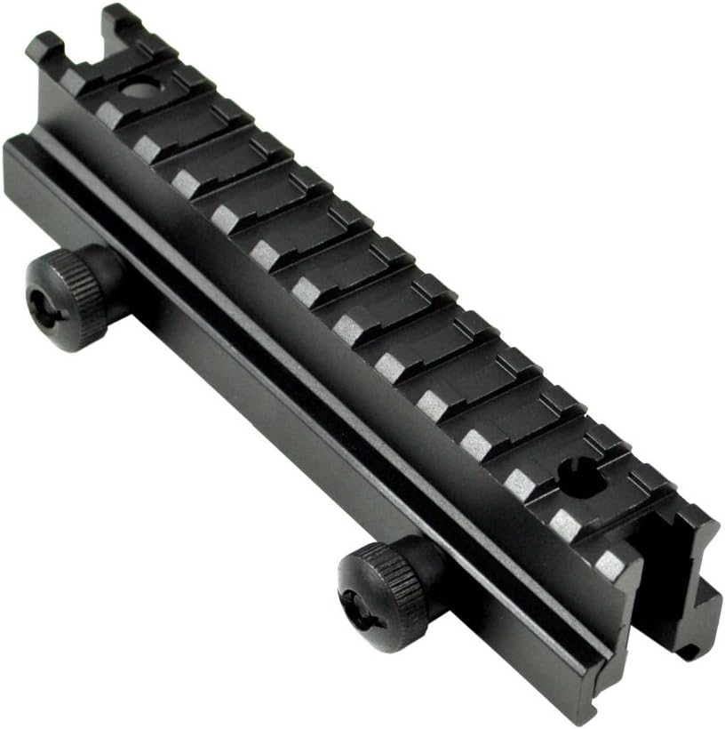 SNIPER1" High 13 Picatinny Slots, Hi-profile, Full Size Riser Mount, Hard Anodized, Black