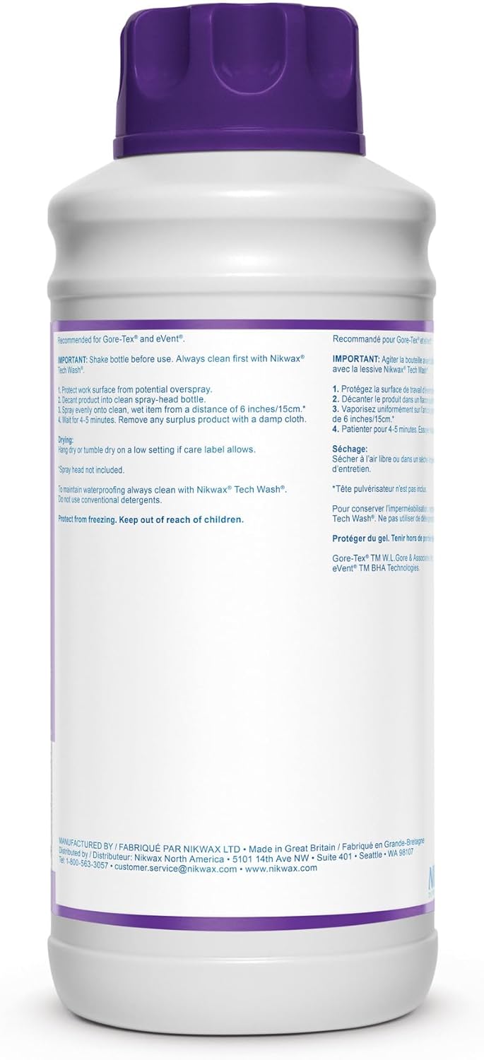 Nikwax TX.Direct Spray-On Waterproofing, 500ml, High Performance Waterproofing Renewal Treatment Restores DWR Water Repellency in Jackets, Outerwear, Rain, Ski and Snow Gear