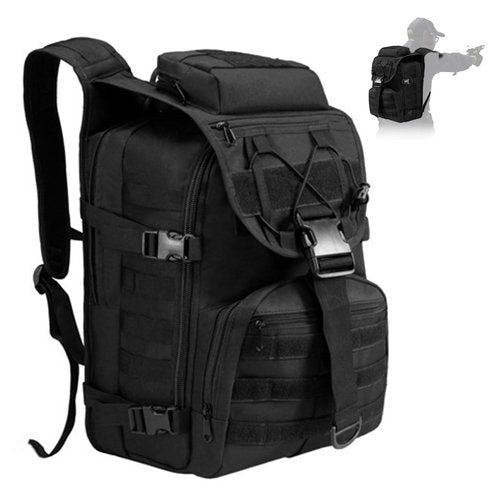YIANTU Tactical Backpack For Men Tactical Laptop Backpack Military Backpack, 35L Capacity - Ideal For Camping, Hiking, Hunting,Travel - Fits 14" Laptop - Men's Outdoor Adventure Gear (D Black)