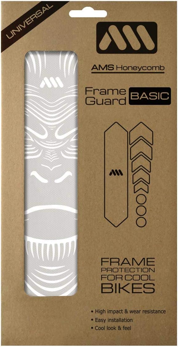 All Mountain Style Bike Frame Protector Universal Fit - 9-Piece Set for Down Tube, Chainstay, Cable Wear, High-Impact Honeycomb PVC to Protect Your Bike from Scratches, Chips and Dings