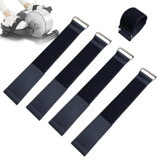 4 Pcs Ellipse Leg Exerciser Pedal Straps，Suitable for Under Desk Seated Leg Exerciser & Leg Pedal Exerciser for Senior Fitness Home Non-Slip Exercise Accessories