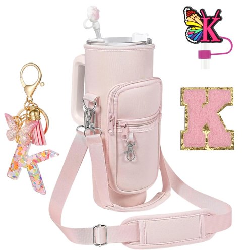 Deerhobbes Design your own Stanley Purse,Stanley Cup accessories-Stanley Purse Cup Holder-Gifts for 7 8 9 10 11 12 13 Year Old girl (K)