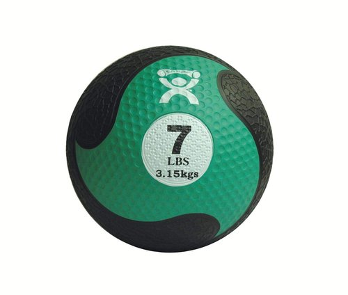 CanDo Rubber Medicine Balls, 7 lbs, Green
