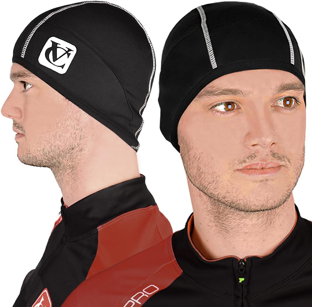 Windproof Fleece Lined Skull Cap Beanie for Cycling & Running - VeloChampion Thermo-Tech