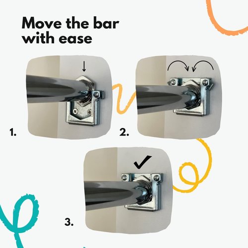 Brackets for DreamGYM Doorway Pull-up Bar - Chin-up Bar - Gymnastics bar