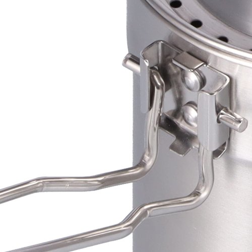 Backpacking Cup, 1L Outdoor Coffee Cup Camping Cooking Pot Backpacking Mug with Foldable Handle Lid for Hiking, Fishing