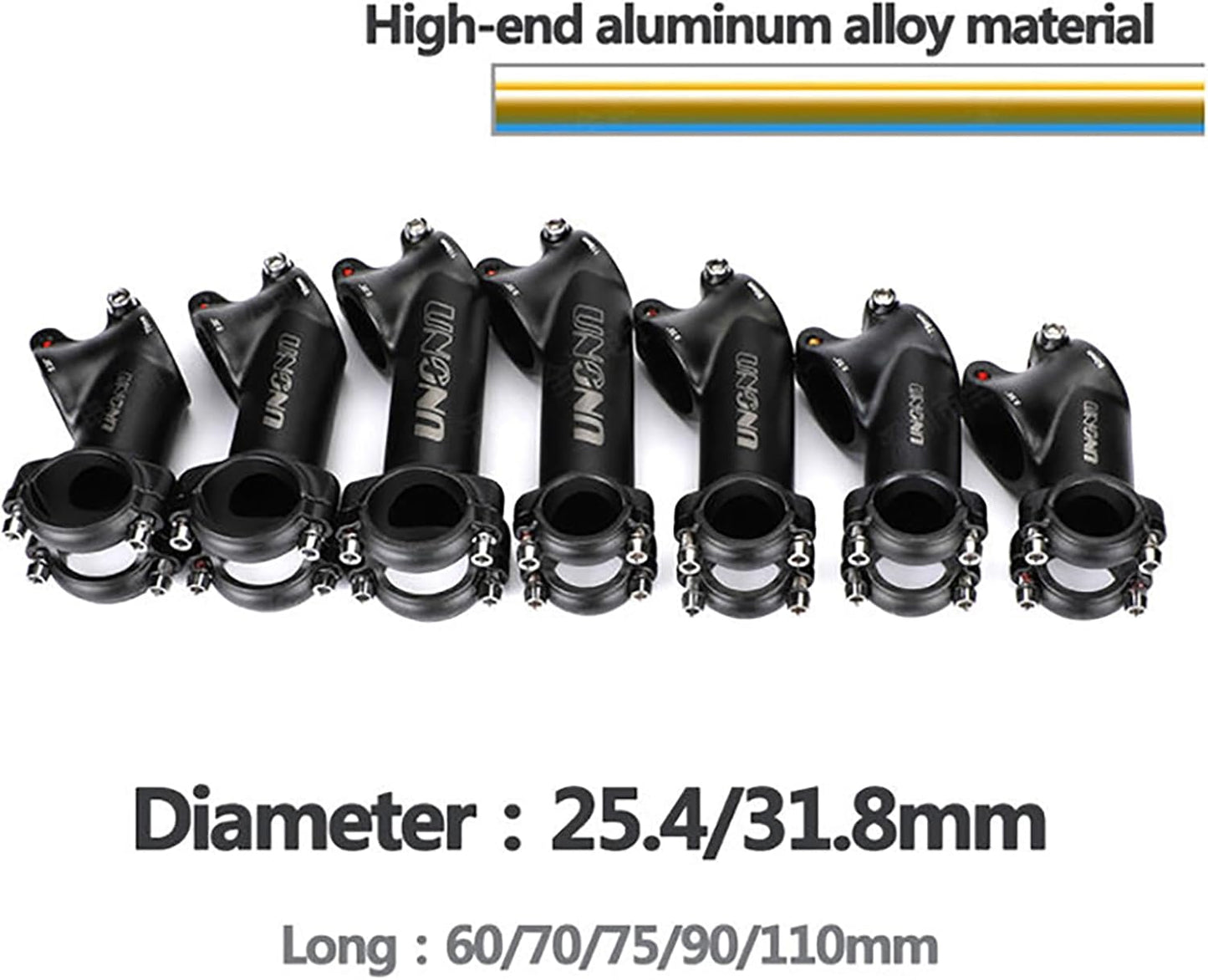 FOMTOR 25.4 stem 60mm 90mm 110mm 35 Degree Bike Handlebar Stem Riser MTB Stem for Mountain Bike Road Bike BMX MTB