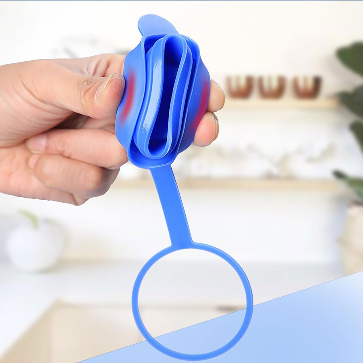 (6Pcs） 3 & 5 Gallon Water Jug Cap for 55mm Standard/Screw/Crown Tops Water Bottle,Non-Spill & Leak Free,Reusable Food Grade Silicone Replacement Cap