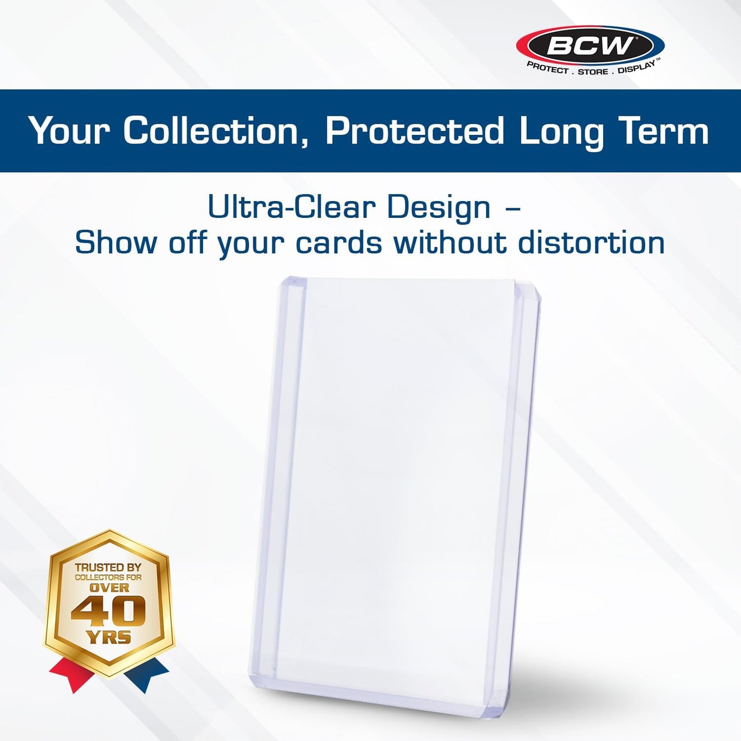 BCW 108 PT. Thick Card Topload Holder - Pack of 1 | Durable Rigid PVC Toploader | Toploaders for Memorabilia, Jersey, Patch, and Relic Cards