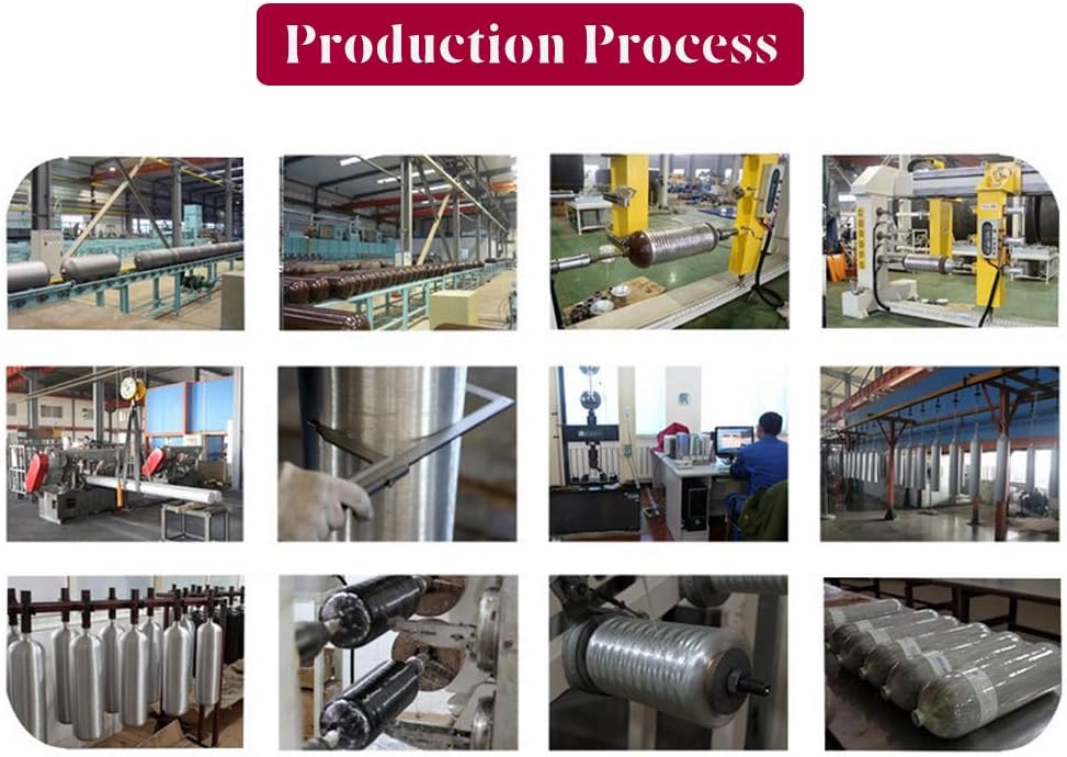 98Cu.Ft / 4500psi PCP Refill Tank DOT Certified Carbon Fiber Cylinder Compressed Air System (Air Tank with Side Gauge Valve)