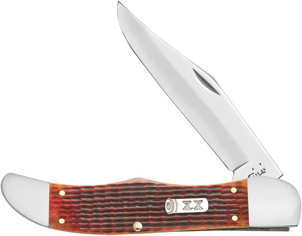 Case WR XX Pocket Knife Brown Rosewood Folding Hunter Item #189 - (6265Sab SS) - Length Closed: 5 1/4 Inches