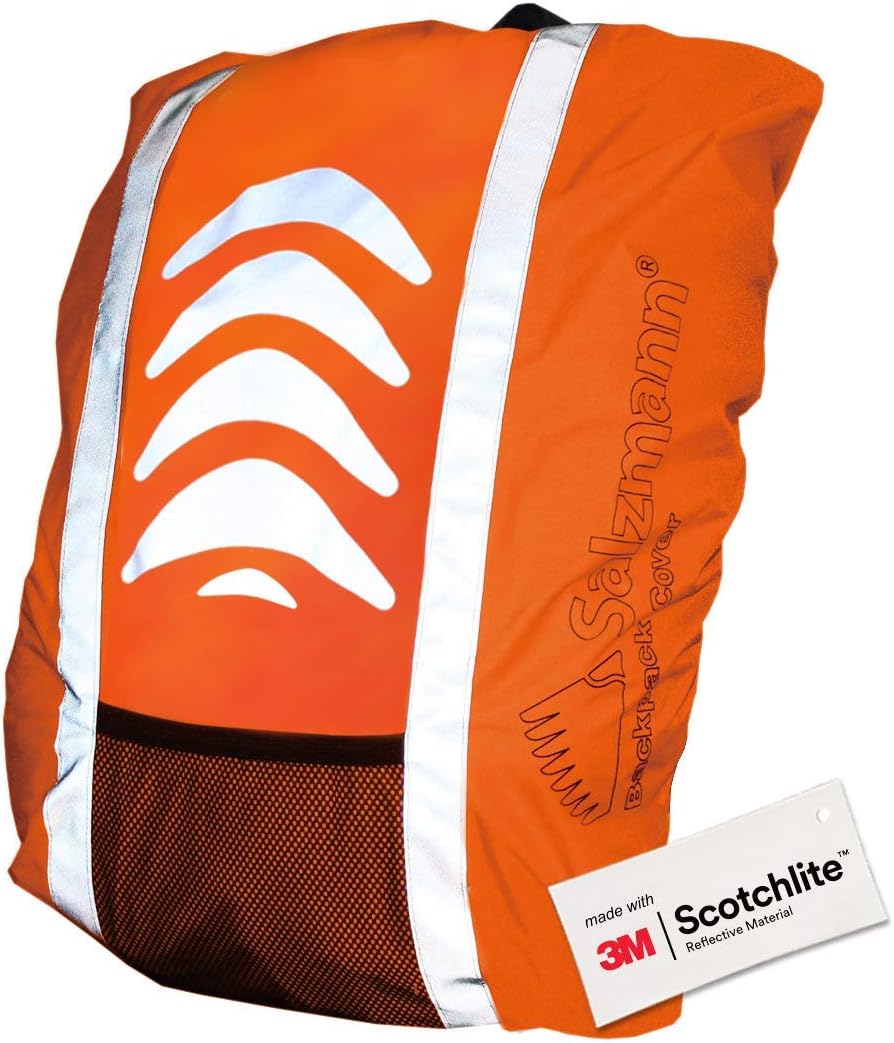 Salzmann 3M Reflective Backpack Cover | High Visibility, Waterproof & Weatherproof | Ideal for Cycling, Running & Hiking