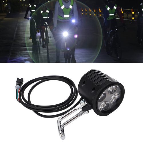 RiToEasysports Electric Scooter Front Light, 10 Inch Front Light 12‑72V 2 in 1 Electric Horn Headlight for Cycling Accessories