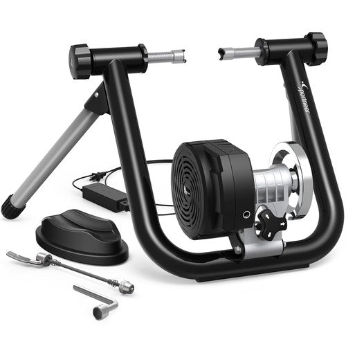 Sportneer Bike Trainer: Smart Stationary Bike Stand with Bluetooth 4.0 & ANT+ Connection - Bike Trainer Stand for 26-29" & 700C Wheels - Smart Bike Trainer Stand for Indoor Riding, Foldable Storage