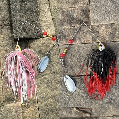 Richary 6Pcs Spinnerbait Fishing Lures Set for Bass Pike Freshwater