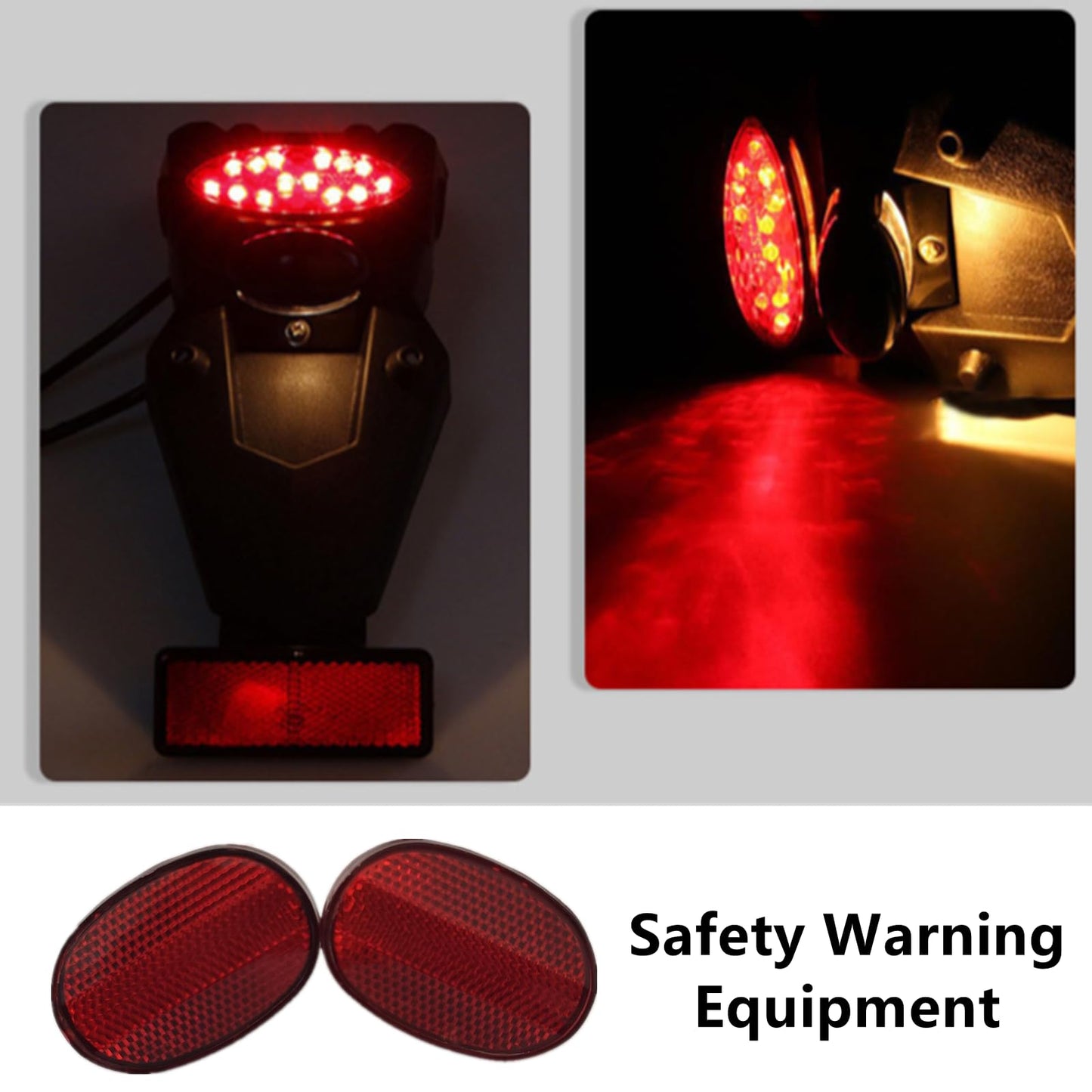 FJYXCHENXM Bicycle Rear Rack Reflector, 2 Pcs Bike Reflectors Bicycle Rear Tail Reflector Red Front Reflective Rear Warning Light Bicycle Accessories Plastic Housing Reflective Accessorie for Bike