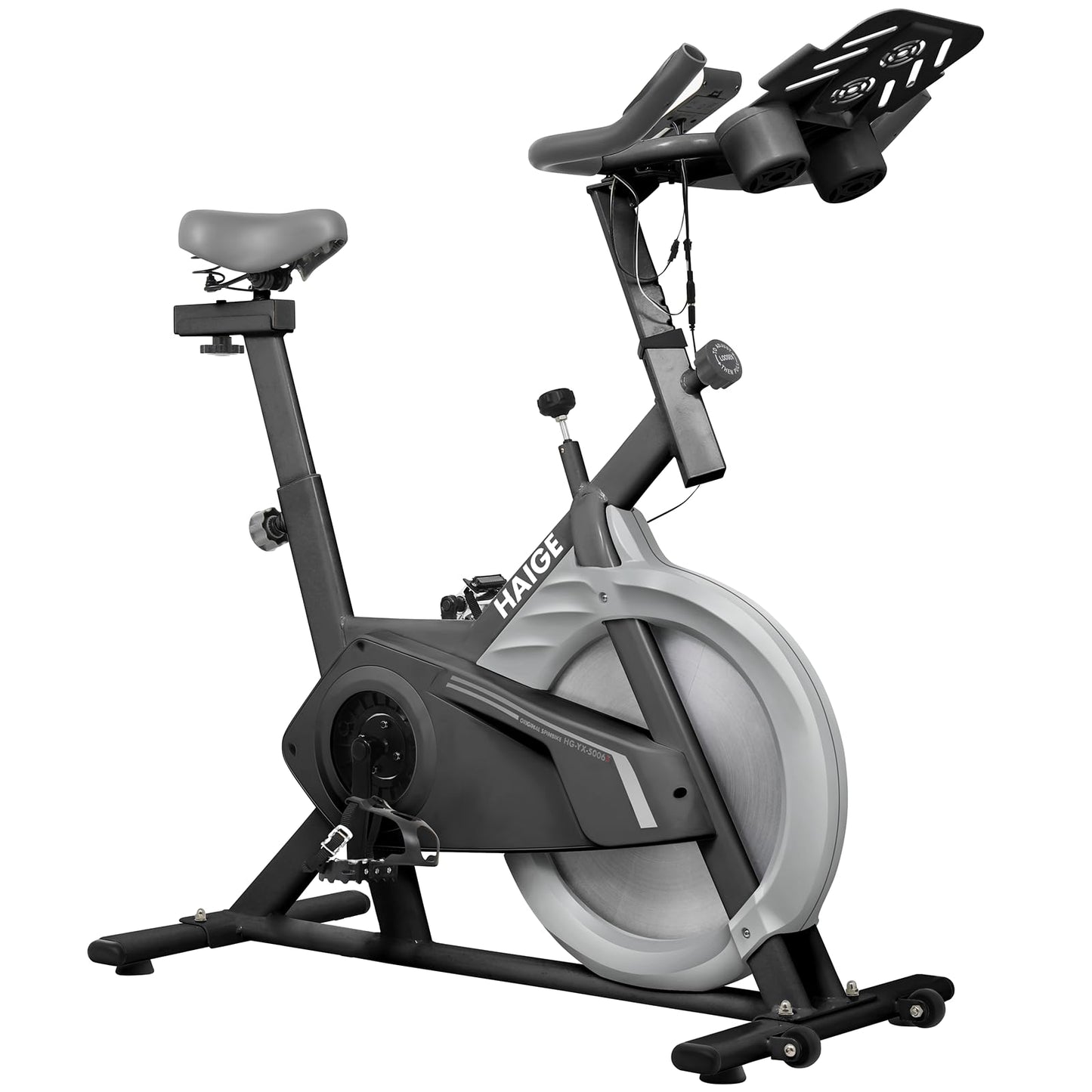 Exercise Bike, Plus Magnetic Resistance/Brake Pad Indoor Cycling Bike Stationary, Cycle Bike with Comfortable Seat Cushion, Digital Display with Pulse
