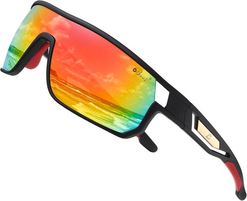 Bevi Polarized Sports Sunglasses TR90 Unbreakable Frame for Men Women Running Cycling Baseball