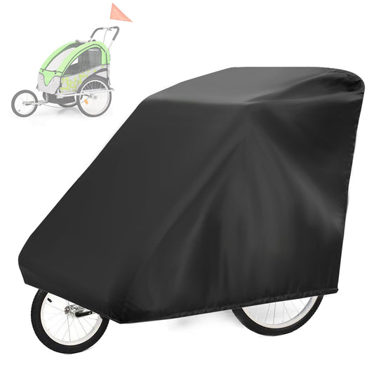 Amazing Fair Bicycle Trailer Cover - Waterproof Oxford Material with PU Coating, UV Resistant, Windproof and Dustproof, Suitable for 55x33x39 inches (140x84x100 cm) Trailers.