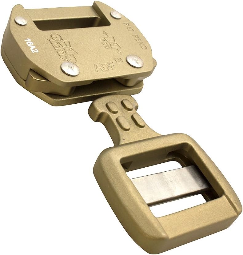 Aluminum Belt Buckle - Coyote Brown - Raptor II Tactical Military Police Aluminum Quick Release 1" Belt Buckle