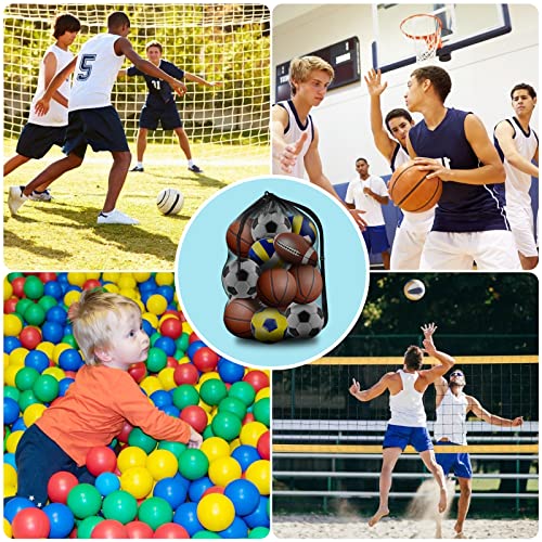 5PCS Heavy Duty Mesh Sports Ball Bag Set for Basketball Football Soccer