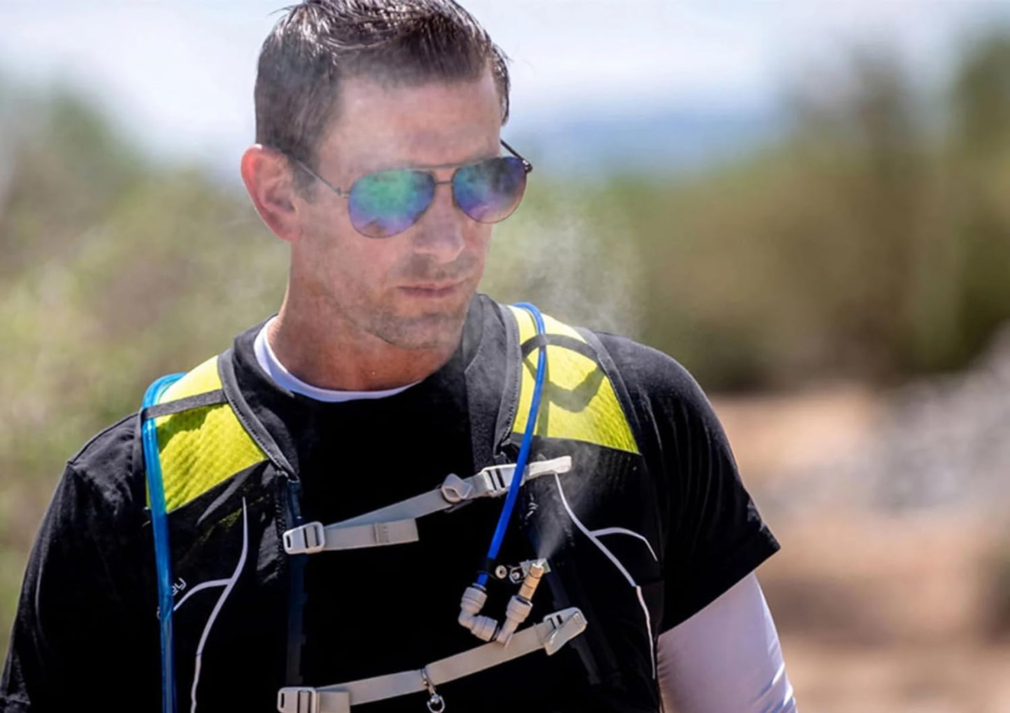 ExtremeMIST Misting System Retrofit Kit - Convert Your Hydration Backpack to an Amazing Misting & Drink Backpack | Includes Pump, Nozzle, Remote, & Rechargeable Battery - Cools The air up to 30°F