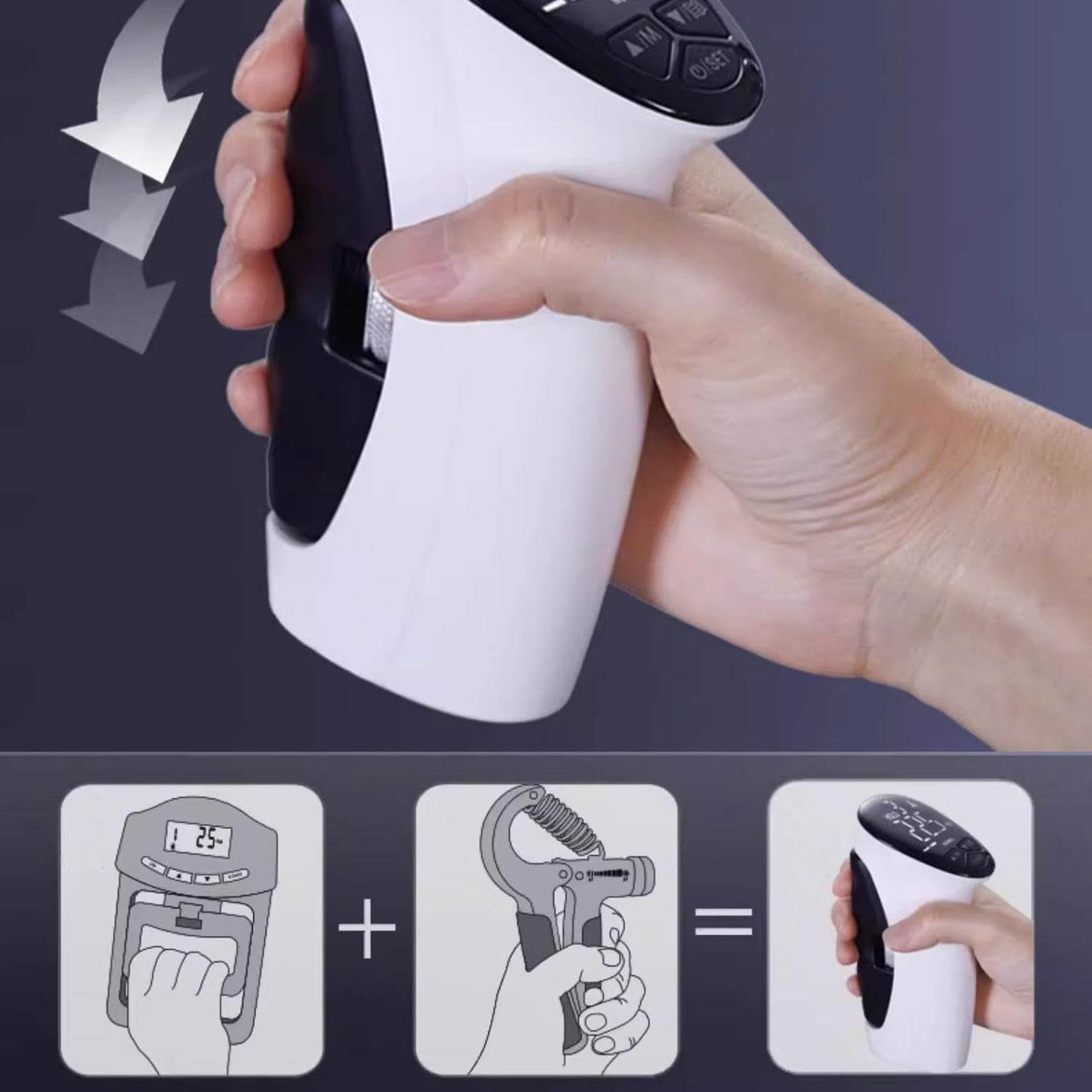 Hand Grip Strength Dynamometer,Electric Grip Dynamometer,Electronic Hand Dynamometer LED Display Accurate Adjustable Grip Distance Digital Hand Grip Strength Dynamometer