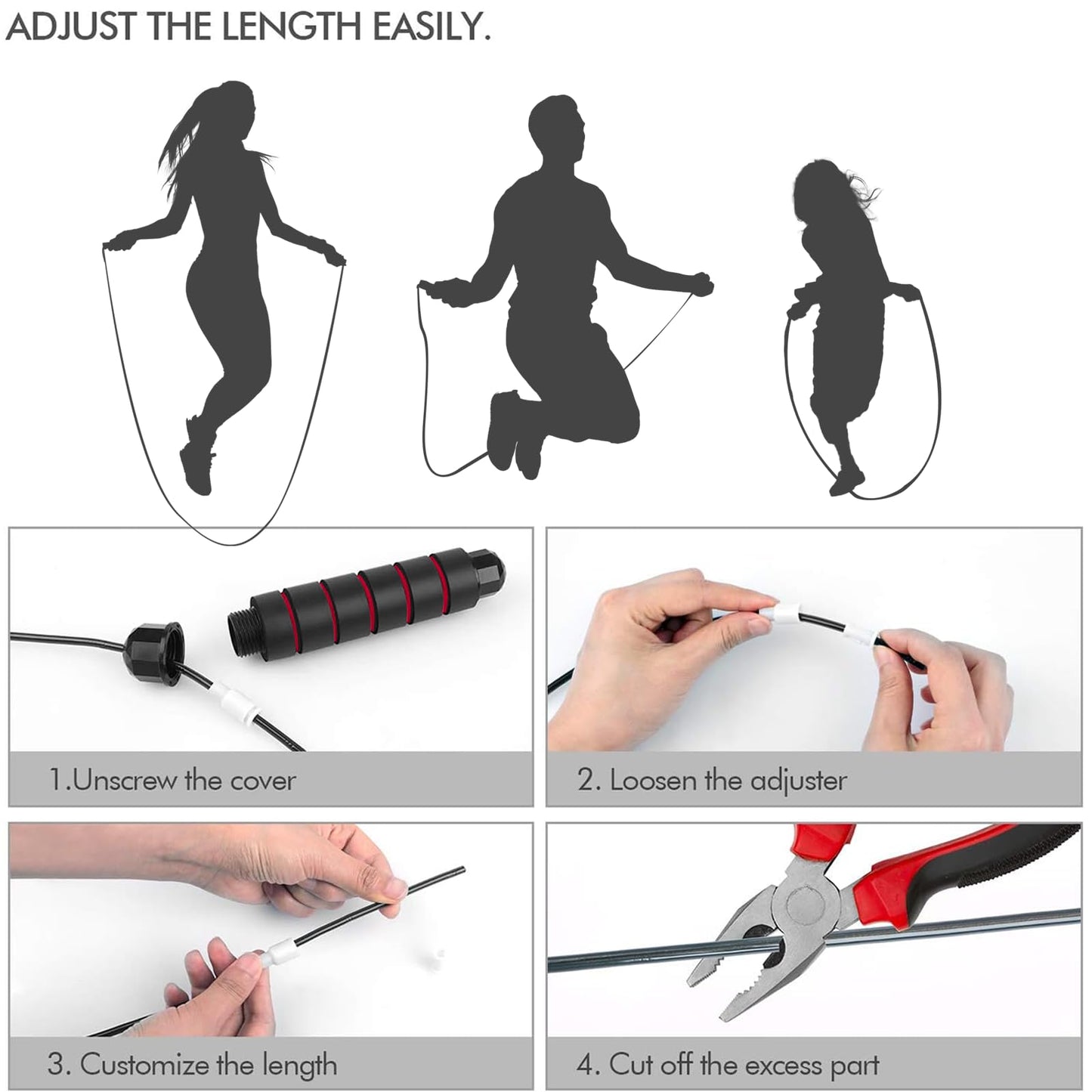 Aerobic Sports Jumping Rope Adjustable Sports Jumping Rope Load Jumping Rope Universal Jumping Rope for Men and Women