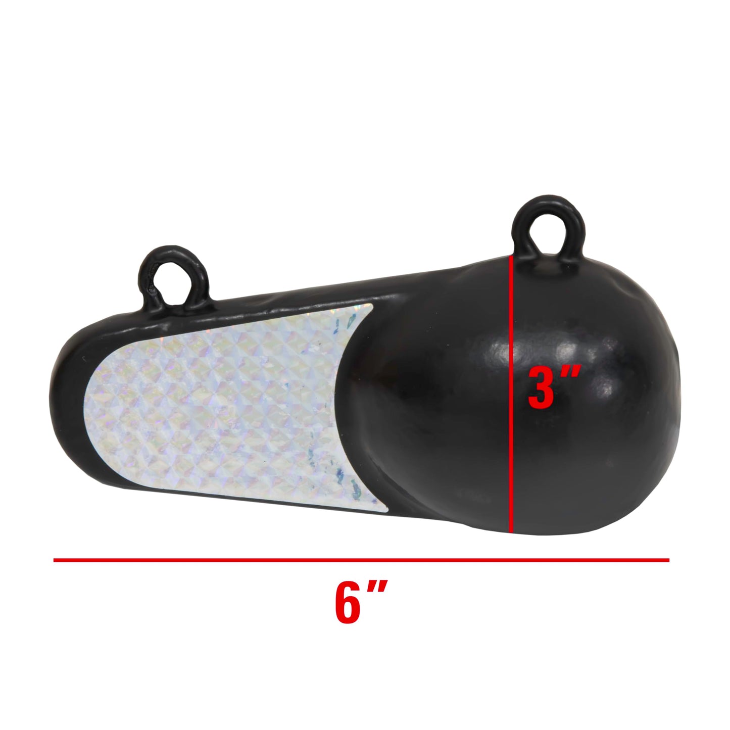 Extreme Max 3006.6967 Coated Keel-Style Downrigger Weight - 4 lbs. with Silver Flash