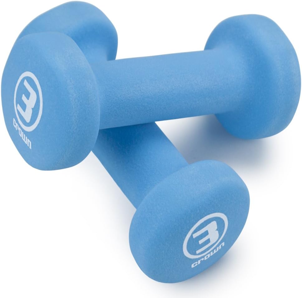 Neoprene Body Sculpting Hand Weights - 1 Pair for Home Workouts | Crown Sporting Goods