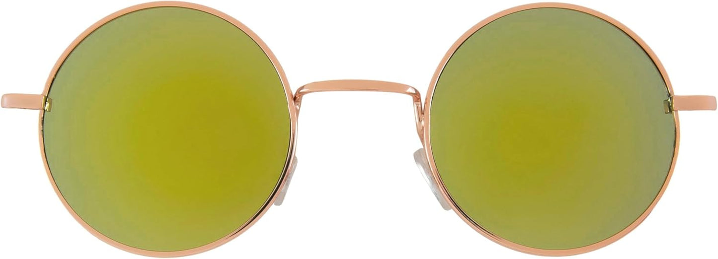 OWL Round Sunglasses Metal Frame Hippie Sunglasses UV400 Polycarbonate Circle Lens John Lennon Sunglasses for Men Women