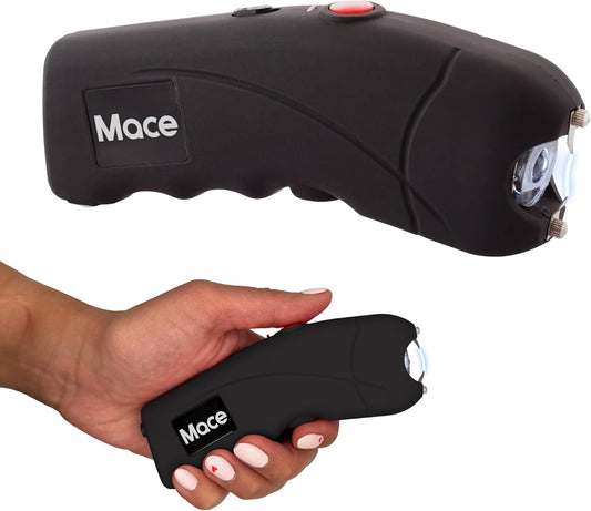 Mace Ergo Stun Gun for Self Defense - Rechargeable, Bright LED Light, High Voltage, Up to 1.69 Microcoulombs of Electric Power, Self Defense for Women & Men