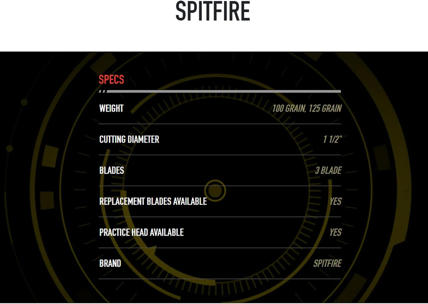 New Archery Products Spitfire 3-Blade Durable Precise Front-Deploying Archery Bowhunting Mechanical Broadhead - 3 & 4 Pack