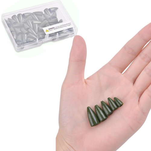 Bullet Fishing Weights Sinkers, 50pcs Lead Sinker Worm Weight Bass Fishing Texas Rig Carolina Rigs Slip Sliding Weights Freshwater Saltwater 1.75g