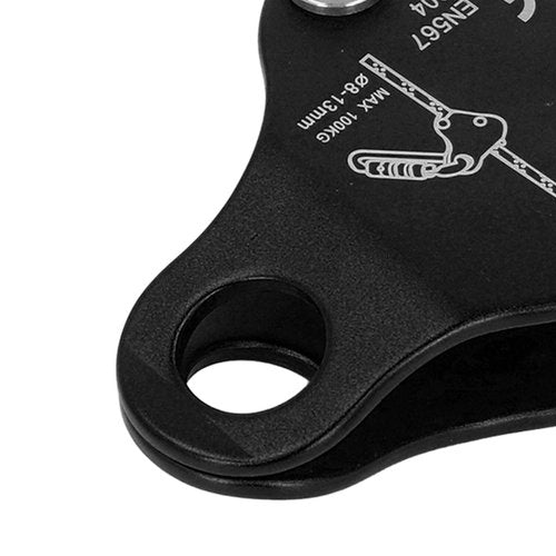 VGEBY Climbing Rope Grab, Self Braking Grab, Climbing Rope Grip Clamp, Ascender Fall Belay Device, Belay & Rappel Equipment & Rigging for Climbing, Mountaineering, Rappelling, Rescue & Outdoor Sports